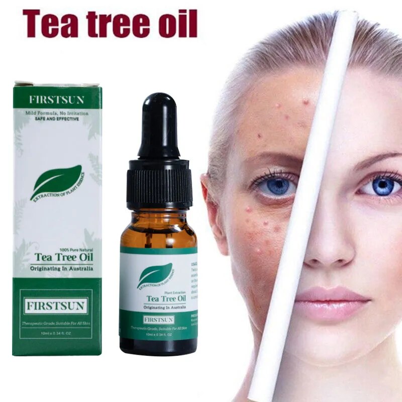 Tea Tree Pure Natural Essential Oils Acne Removal Essence Fade Acne Spots Serum Face Body Skin Whitening Fragrance Massage Oil