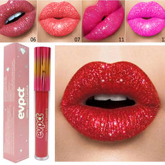 Diamond Shimmer Glitter Lip Gloss Waterproof Long Lasting Metallic Liquid Lipstick Diamond Pearl Colour Lip Gloss Sexy Make Up