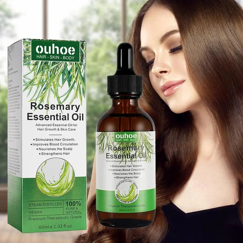 Hair Growth Oil Hair Growth Oil Scalp & Hair Strengthening Oil Aromatherapy Organic Rosemary Oil With Glass Dropper Improve