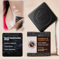 New Natural Organic Herbal Essential Bamboo Oil Soap Whitening Handmade Soap Skin Remove Acne Deep Cleansing Face Hair Care